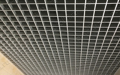 GRp_58_1 Грильято 100х100 металлик серебристый